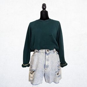 VINTAGE High Rise Lee Acid Wash Distressed Shorts Women's Size 8